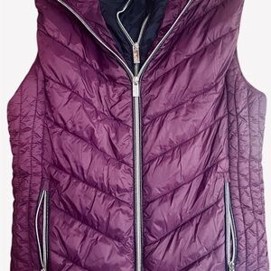 Marc New York Purple Quilted Puffer Vest